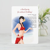 Mooie uitnodiging voor meisjes (Staand voorkant)