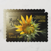 Mooie uitnodiging voor zonnebloemen (Voorkant / Achterkant)