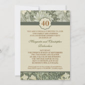 Mooie uitnodigingen voor 40-jarig huwelijksfeest (Achterkant)