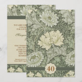 Mooie uitnodigingen voor 40-jarig huwelijksfeest (Voorkant / Achterkant)
