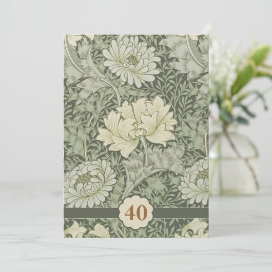 mooie uitnodigingen voor 40-jarig huwelijksjubileu (Staand voorkant)