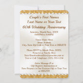 Mooie uitnodigingen voor 60-jarig huwelijksjubileu (Achterkant)