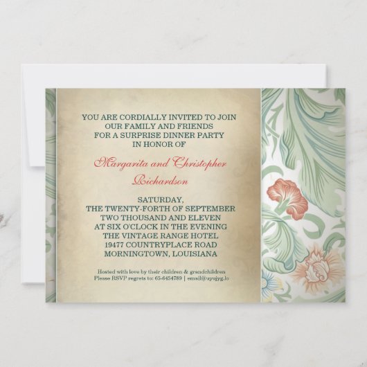 Mooie uitnodigingen voor 60-jarig huwelijksjubileu (Achterkant)