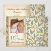 Mooie uitnodigingen voor de 10e verjaardag in de v (Voorkant / Achterkant)