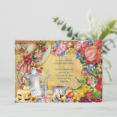 Mooie uitnodigingen voor theepartijtjes (Staand voorkant)