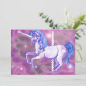 Mooie uitvindingen van Carousel Unicorn Kaart (Staand voorkant)