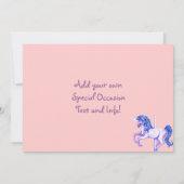 Mooie uitvindingen van Carousel Unicorn Kaart (Achterkant)