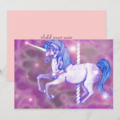 Mooie uitvindingen van Carousel Unicorn Kaart (Voorkant / Achterkant)