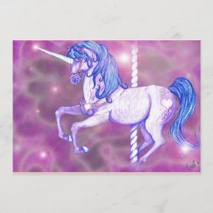 Mooie uitvindingen van Carousel Unicorn Kaart