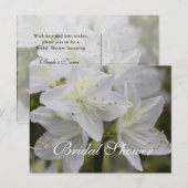 Mooie uitvindingen van de florale douche uitnodiging briefkaart (Voorkant / Achterkant)