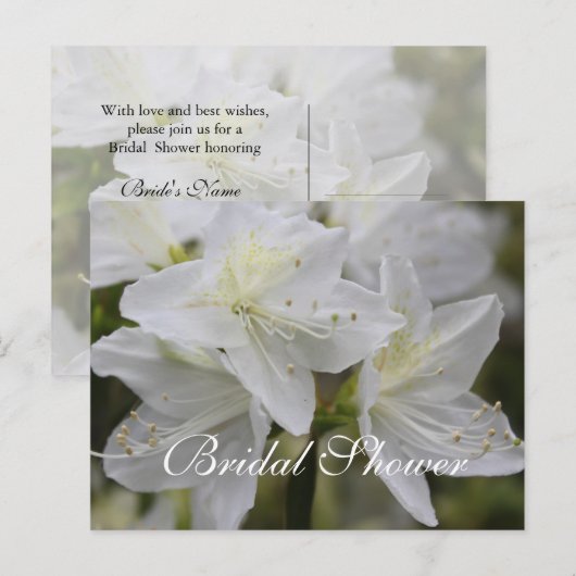 Mooie uitvindingen van de florale douche uitnodiging briefkaart (Voorkant / Achterkant)