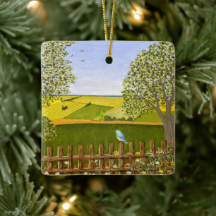Mooie Uitzicht Keramisch Ornament
