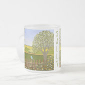 Mooie uitzicht matglas koffiemok (Voorkant links)