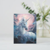 Mooie Unicorn Briefkaart (Staand voorkant)