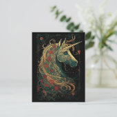 Mooie Unicorn Briefkaart (Staand voorkant)