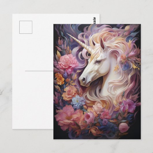 Mooie Unicorn Briefkaart (Voorkant / Achterkant)