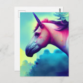 Mooie Unicorn Briefkaart (Voorkant / Achterkant)