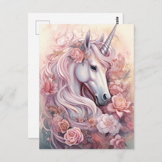 Mooie Unicorn Briefkaart (Voorkant / Achterkant)