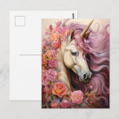 Mooie Unicorn Briefkaart (Voorkant / Achterkant)