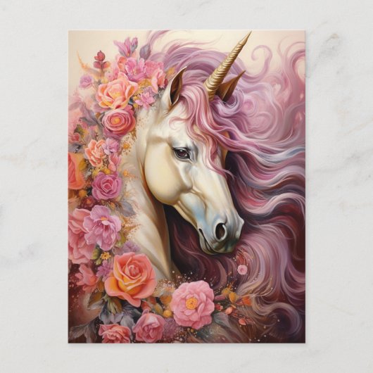 Mooie Unicorn Briefkaart (Voorkant)