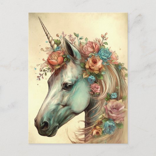 Mooie Unicorn Briefkaart (Voorkant)