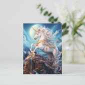 Mooie Unicorn Briefkaart (Staand voorkant)