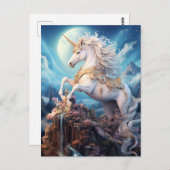 Mooie Unicorn Briefkaart (Voorkant / Achterkant)