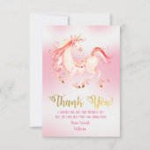 Mooie Unicorn Dank u voor uw briefkaarten (Voorkant)