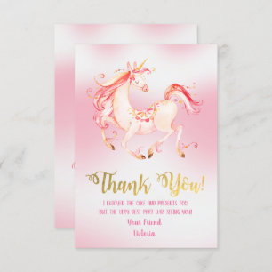 Mooie Unicorn Dank u voor uw briefkaarten