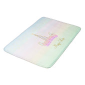 Mooie Unicorn Flowers & Stars Badmat (Gekanteld)