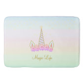 Mooie Unicorn Flowers & Stars Badmat (Voorkant)