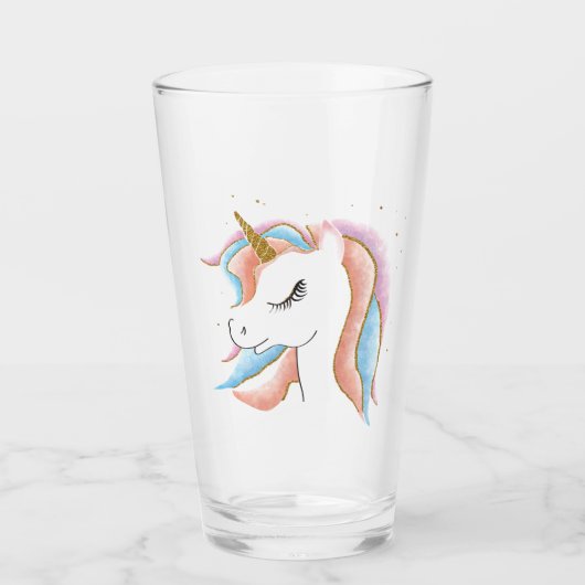 Mooie Unicorn Glas (Voorkant)