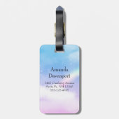 Mooie Unicorn met regenboogmane en staart Bagagelabel (Achterkant verticaal)