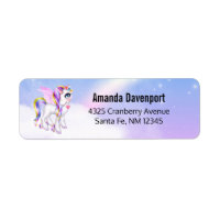 Mooie Unicorn met regenboogmane en staart