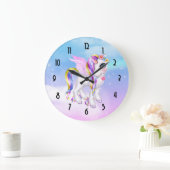 Mooie Unicorn met regenboogmane en staart Grote Klok (Huis)