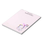 Mooie Unicorn met regenboogmane en staart Notitieblok (Linkerzijde)