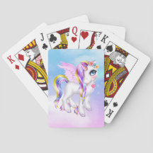 Mooie Unicorn met regenboogmane en staart