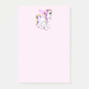 Mooie Unicorn met regenboogmane en staart Post-it® Notes