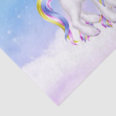 Mooie Unicorn met regenboogmane en staart Tissuepapier (Detail)