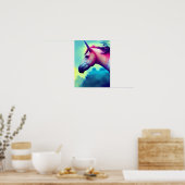 Mooie Unicorn Poster (Keuken)