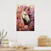 Mooie Unicorn Poster (Keuken)