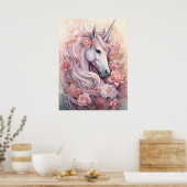 Mooie Unicorn Poster (Keuken)