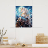 Mooie Unicorn Poster (Keuken)
