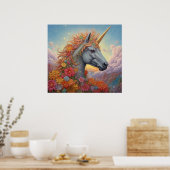 Mooie Unicorn Poster (Keuken)