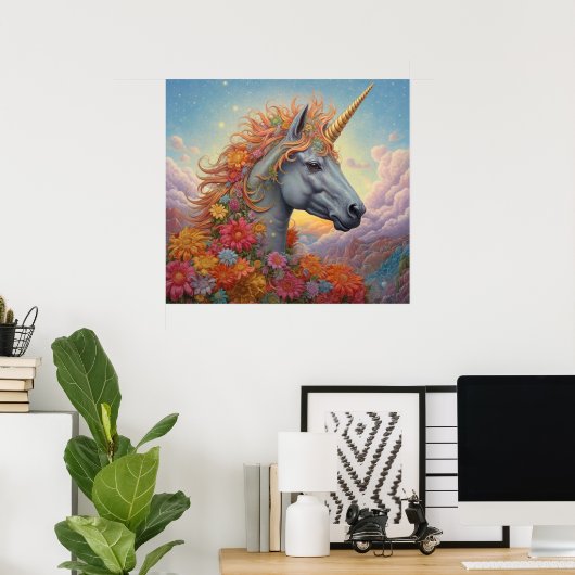 Mooie Unicorn Poster (Thuiskantoor)