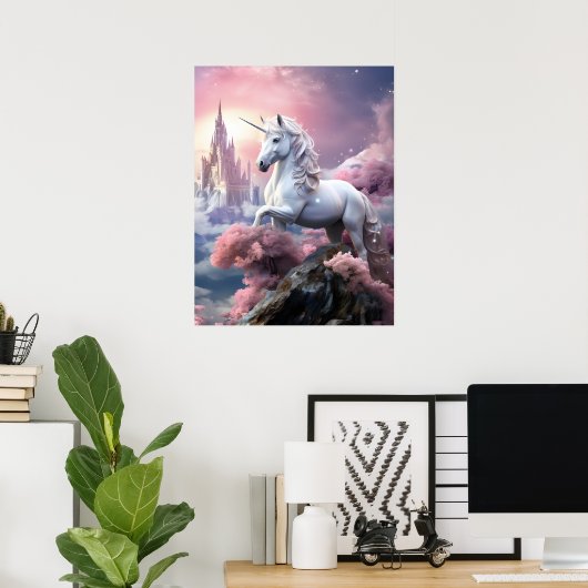 Mooie Unicorn Poster (Thuiskantoor)