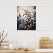 Mooie Unicorn Poster (Keuken)