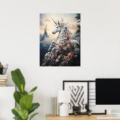 Mooie Unicorn Poster (Thuiskantoor)