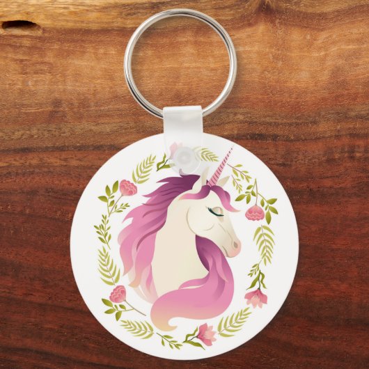 Mooie Unicorn Sleutelhanger (Voorkant)