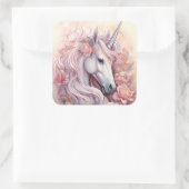 Mooie Unicorn Vierkante Sticker (Tas)